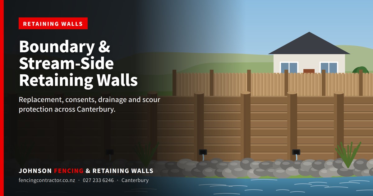 Retaining wall services advertisement design.
